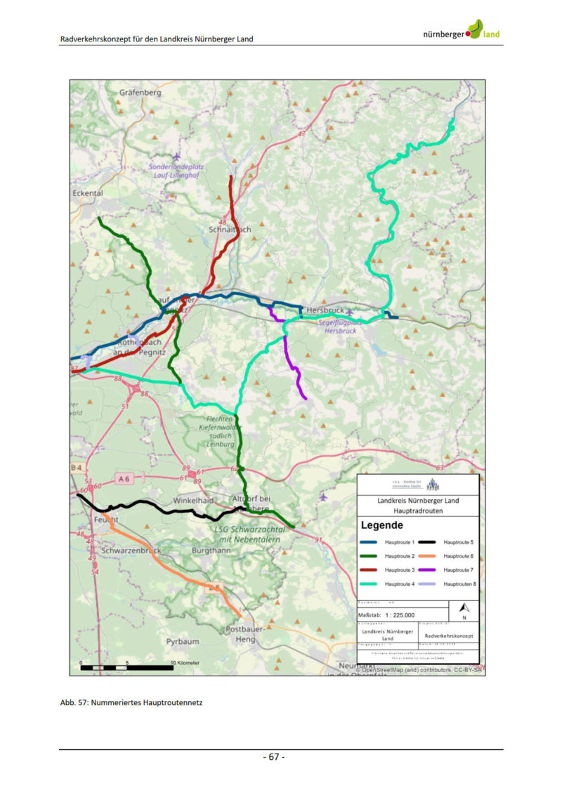 Hauptrouten im Radverkehrskonzept LK Nürnberger Land hauptrouten im Radverkehrskonzept für den Landkreis Nürnberger Land
