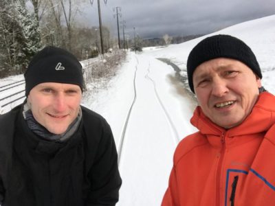 Radfahren auch im Winter Thiemo Graf und Uwe Petry