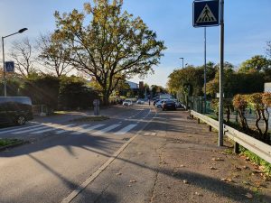 Schutzstreifen in der Parkstraße